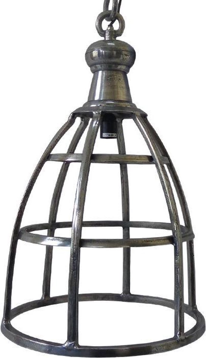 Mbc Living - Hanglamp Skeleton - 25cm dia - ruw nikkel - op draad pendel - vintage - industrieel