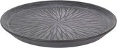 Flat plate Stoneware Lotus Porcelain Black (ø 23 x 2,5 cm)