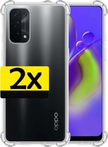 OPPO A74 5G Hoesje Transparant Shockproof Case - OPPO A74 5G Case Hoesje - OPPO A74 5G Hoes Cover - Transparant - 2 Stuks