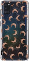Casetastic Samsung Galaxy A21s (2020) Hoesje - Softcover Hoesje met Design - Shadow Moon Print