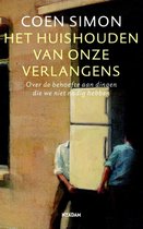 Boekomslag van 'Het huishouden van onze verlangens' met twee mannen die een koelkast dragen.