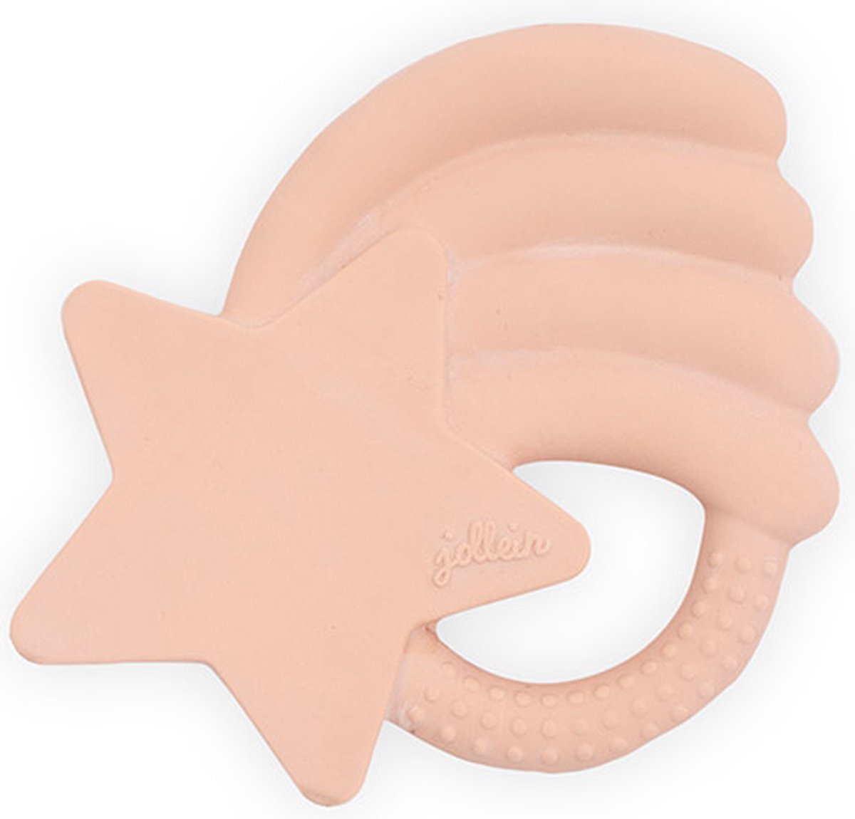 Goedkoopste Jollein Bijtring Rubber Falling Star - Pale Pink