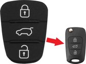 Autosleutel Rubber Pad Vervanging 3 Knoppen (BU-3B) geschikt voor Hyundai sleutel i10 / i20 / i30 / X35 voor Kia K2 / K5 / Rio / Sportage /  drukknoppen / hyundai toetsen voor de a