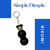 Simple Dimple sleutelhanger - Fidget toys - Simple dimple - Mickey Mouse zwart