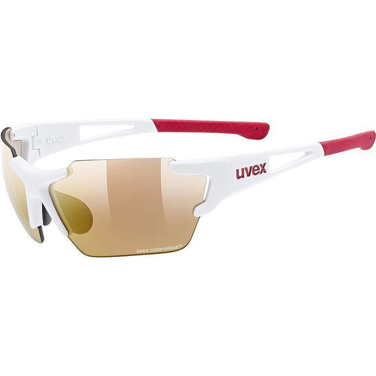 Uvex Sportstyle 803 Race CV Small S1-S3 White/Mat-Red - Sportzonnebril