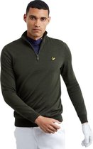 Lyle and Scott Golf Quarter Zip Pullover heren casual sweater donkergroen