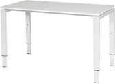 Verstelbaar Bureau - Domino 120x60 grijs - wit frame