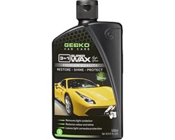 Gecko polijstmiddel 3 in 1 + carnuba fles 500 ml