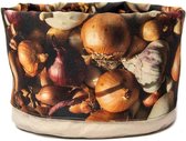 Reversible mand - Uien en Knoflook -  MB design - L 26 x B 20 cm
