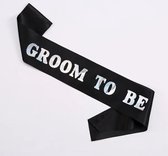 Sjerp Groom to Be zwart met zilveren letters - bruidegom - groom to be - vrijgezellenfeest - sjerp