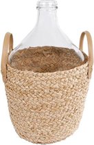 Gifts Amsterdam Vaas In Mand Bregje 23 X 40 Cm Glas Naturel