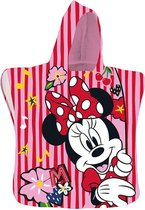 Disney Badponcho Minnie Meisjes 50 X 100 Cm Polyester Rood/roze