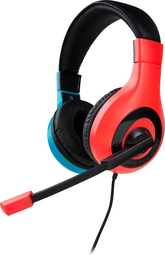 Bigben Stereo Gaming Headset V1 - Nintendo Switch - Neon Rood/Blauw