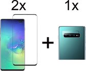 Beschermglas Samsung S10 Plus screenprotector Full 2 stuks - Samsung Galaxy S10 Plus screen protector camera lens - 1 stuk - Samsung Galaxy S10 Plus screenprotector glas