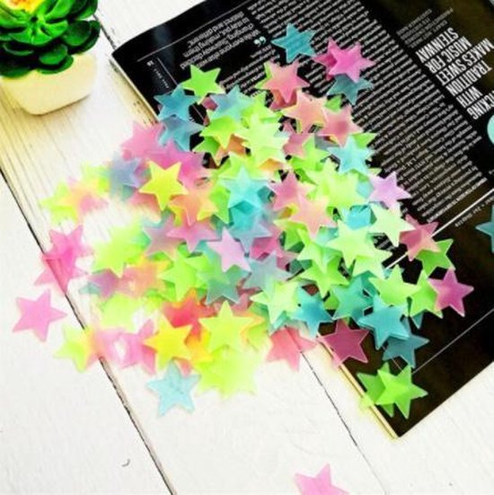 Glow dans les étoiles sombres multi | Muursticker - Chambre d'enfant