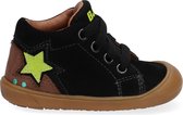BunniesJR 221551-189 Jongens Hoge Sneakers - Zwart - Nubuck - Veters