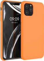 kwmobile telefoonhoesje voor Apple iPhone 11 Pro - Hoesje met siliconen coating - Smartphone case in fruitig oranje