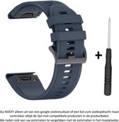 Donker grijs / Blauw Siliconen Bandje geschikt voor Garmin Fenix 5S / Garmin Fenix 5S Plus – Maat: zie maatfoto – 20 mm dark grey blue smartwatch strap - band