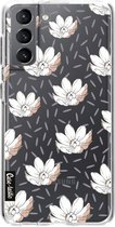 Casetastic Samsung Galaxy S21 4G/5G Hoesje - Softcover Hoesje met Design - Sprinkle Flowers Print
