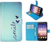 Huawei Y625 Hoesje Wallet Case Smile