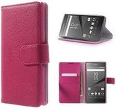 Sony Xperia Z5 Premium Hoesje Wallet Case Roze