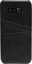 - ADEL Kunstleren Back Cover Pasjes Hoesje Geschikt voor Samsung Galaxy Note 8 - Zwart