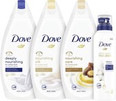 Dove Deeply Nourishing Douchecrème Set - 3 x Douchecrème & 1 x Shower Mousse - Set