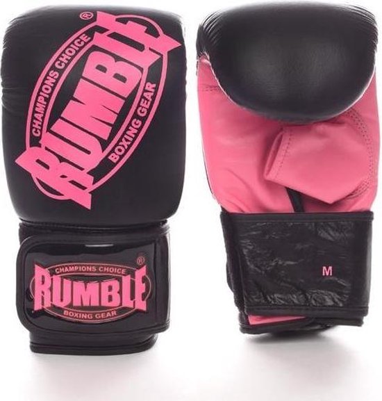 Rumble Winner Leer Zakhandschoen Zwart-Roze M | bol