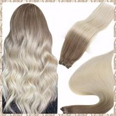 Weave Hair hairweave weft 100%remy human hair BALAYAGE MUSHROOM BLONDE