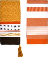 Siretessile Theedoek Tribal 45 X 65 Cm Katoen Geel 2 Stuks