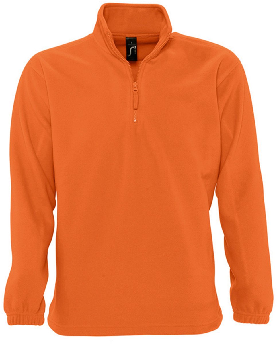 SOLS Ness Unisex Zip Neck Anti-Pill Fleece Top Oranje