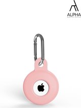 AlphaServiceTech® - Airtag-sleutelhanger - Apple AirTag Hoesje Siliconen - Airtag Case Hoesjes-  Airtag hoesje Roze