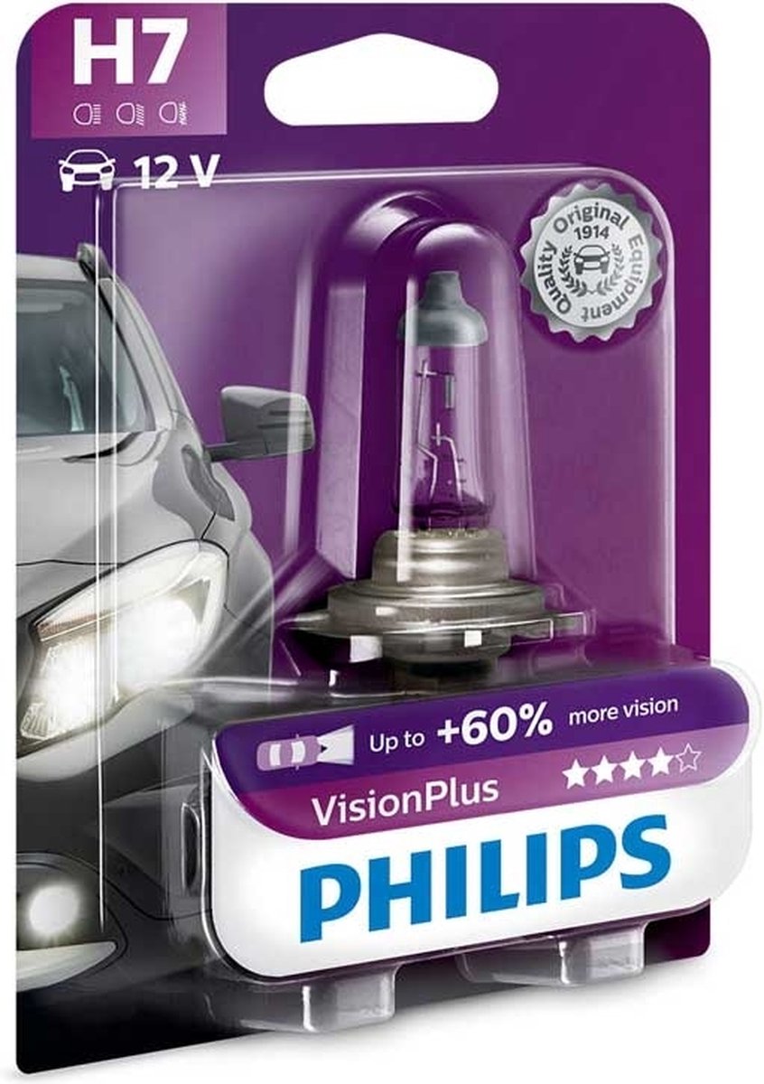 Philips Vision Plus H7 12V 60% Meer Licht | bol.com
