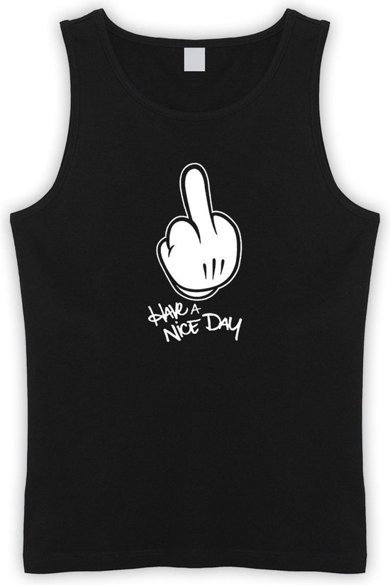 Débardeur noir avec imprimé "Have a Nice Day" Wit taille XL