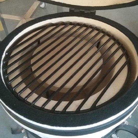 Patton Kamado Keramische Houtskoolbarbecue - 13" - Grilloppervlak Ø 28 cm - Inclusief Heatdeflector - Oranje van Merkloos — afbeelding 2