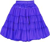 Luxe Petticoat - Donkerblauw - 2 Laags - Carnavalskleding - One Size - Volwassen Maat