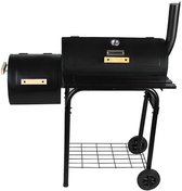 BBQ Master Smoker Barbecue - Smoker - Grilloppervlak (LxB) 54 x 30 cm - Op Wielen - Zwart - Hout Design