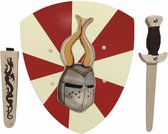 houtendolk met schede en ridderschild mask kinderzwaard ridderzwaard schild ridder zwaard dolk