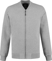 Lemon & Soda Heavy sweater cardigan unisex in de kleur grey heather in de maat S.