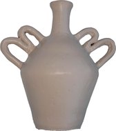 Auri Vase | Aladay Interiors | Vaas | Aardewerk | Terracotta | Creme | Naturel