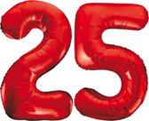 Rode cijfer ballonnen 25.
