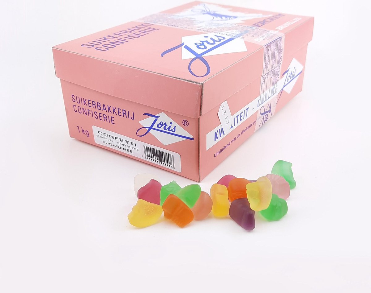 Joris Confettis Sans Sucre - 1kg - Coloré - Snoep Doux | bol