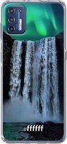 6F hoesje - geschikt voor Motorola Moto G9 Plus -  Transparant TPU Case - Waterfall Polar Lights #ffffff