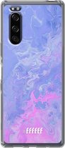 Sony Xperia 5 II Hoesje Transparant TPU Case - Purple and Pink Water #ffffff