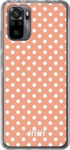 6F hoesje - geschikt voor Xiaomi Redmi Note 10 Pro -  Transparant TPU Case - Peachy Dots #ffffff