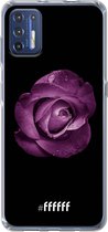 6F hoesje - geschikt voor Motorola Moto G9 Plus -  Transparant TPU Case - Purple Rose #ffffff