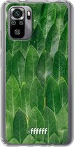 6F hoesje - geschikt voor Xiaomi Redmi Note 10S -  Transparant TPU Case - Green Scales #ffffff