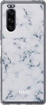 Sony Xperia 5 II Hoesje Transparant TPU Case - Classic Marble #ffffff