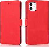 GSMNed - Leren telefoonhoesje rood - Luxe iPhone 12/12 Pro hoesje - portemonnee - pasjeshouder iPhone 12/12 Pro - rood
