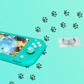 Holy grips - Nintendo switch thumb grips - switch lite - Cat paw - Wit op mint groen